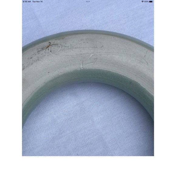 OOAK Celadon Ikebana Horizontal Ring Suidban Succulent Planter Vase Vtg Pottery - Picture 6 of 10